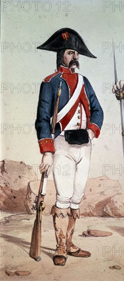 VILLEGAS
INFANTERIA BORBONICA DEL AÑO 1801-DET UNIFORME DE INFANTERIA LIGERA(CONJ 6767)
MADRID, ARCHIVO HISTORICO MILITAR
MADRID