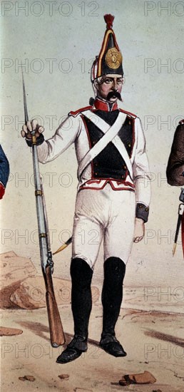 INFANTERIA BORBONICA AÑO 1801-DET UNIFORME DE INFANTERIA DE LINEA (CONJ 6767)
MADRID, ARCHIVO HISTORICO MILITAR
MADRID