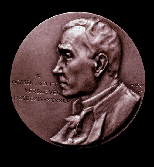 MEDALLA JACINTO VERDAGUER (1845-1902)
MADRID, COLECCION MARQUES DE LOZOYA
MADRID