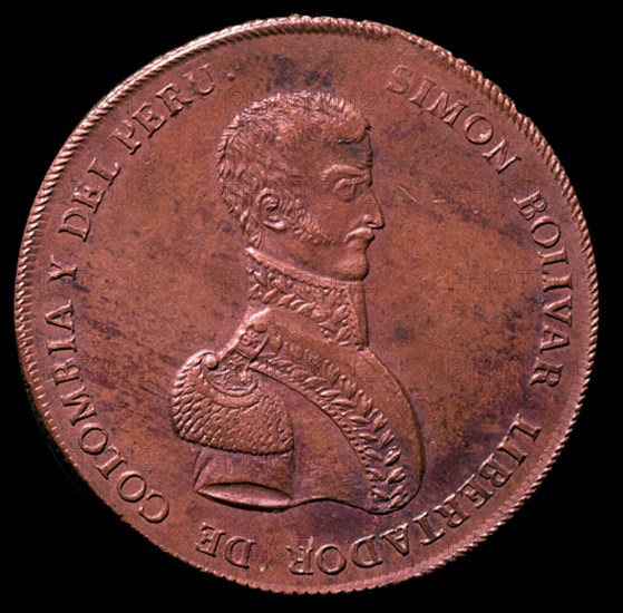 Coin displaying Simon Bolivar