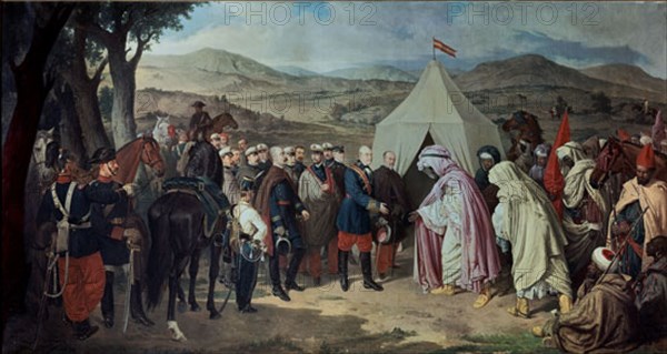 CHAVES J
ENTREVISTA DEL GENERAL O´DONNEL CON EL PRINCIPE MULEEY-EL ABAAS PARA FIRMAR P. DE WAD-RAS- O/L- 1860
MADRID, MUSEO DEL EJERCITO
MADRID