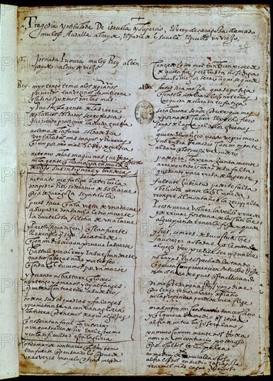 ARGENSALA LEPERCIO 1559/1613
TRAGEDIA DE ISABELA PRIMERA PAGINA
MADRID, BIBLIOTECA NACIONAL
MADRID
This image is not downloadable. Contact us for the high res.