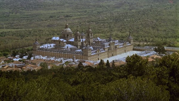 Panoramic view of the Monastery San Lorenzo el Escorial