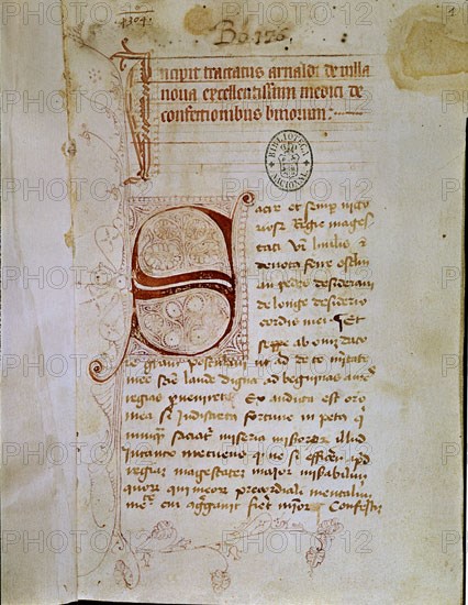 ARNAU VILANOVA
MS 9510 MANUSCRITO CON LETRA CAPITULAR
MADRID, BIBLIOTECA NACIONAL
MADRID