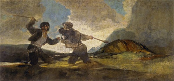 Goya, Duel à coups de gourdin