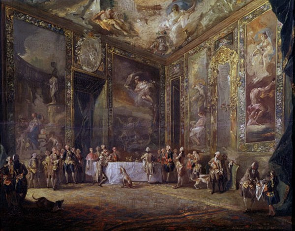 Paret y Alcazar, Charles III Eating Before his Court