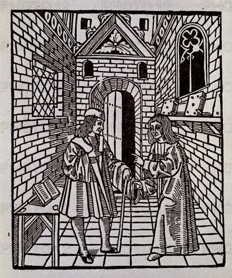 SAN PEDRO DIEGO DE 
CARCEL DE AMOR GRABADO POR ROSEMBACH EN 1493-ORIGINAL EN MUS BRITANICO
MADRID, BIBLIOTECA NACIONAL RAROS
MADRID