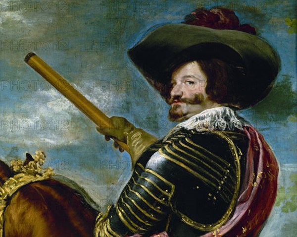 Vélasquez, Portrait équestre de Gaspar de Guzman, comte-duc d'Olivares (détail)