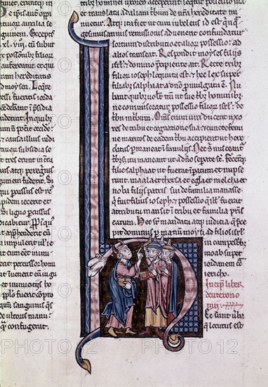 BIBLIA S XIII- LETRA H- MOISES HABLA A LOS HEBREOS-MINIATURA GOTICA
Madrid, musée Lazaro Galdiano