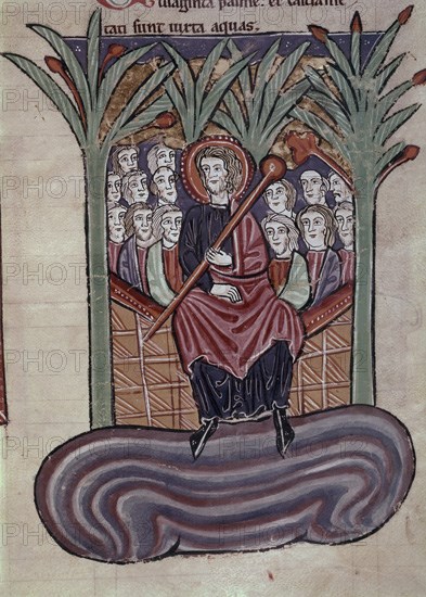 BIBLIA S XIII-TOMO I-MOISES Y EL PUEBLO DE ISRAEL EN EL OASIS DE ELIM-MINIATURA GOTICA
MADRID, ACADEMIA DE HISTORIA
MADRID