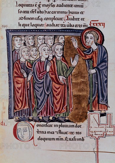 BIBLIA S XIII- TOMO I- DESPEDIDA DE MOISES-MINIATURA GOTICA
MADRID, ACADEMIA DE HISTORIA
MADRID