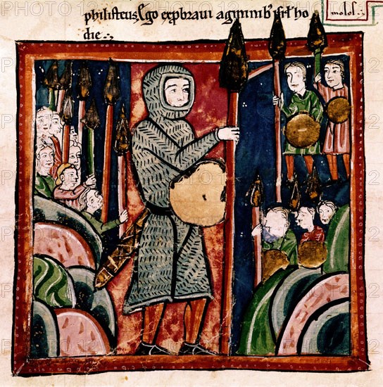 13th century Bible, Goliath