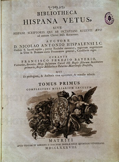 HISPALENSIS N
HISPANIA VETUS PORTADA
MADRID, BIBLIOTECA NACIONAL RAROS
MADRID