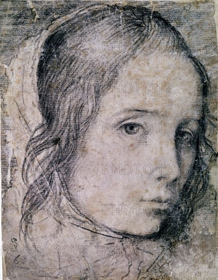 Velázquez, Drawing of a woman's face