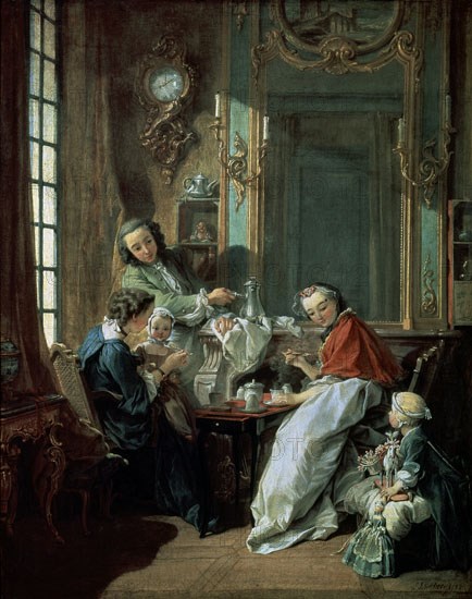 BOUCHER FRANÇOIS 1703/70
EL DESAYUNO - 1739 - O/L 82x66 - ROCOCO FRANCES
PARIS, MUSEO LOUVRE-INTERIOR
FRANCIA