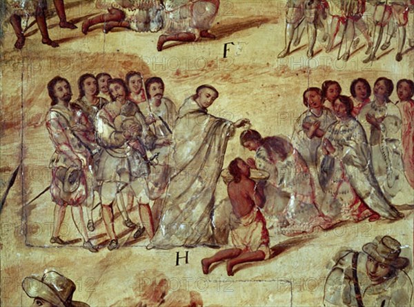Gonzalez, Fray Bartolomé de Olmedo christening Indians