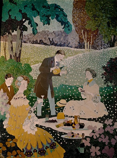 HOMAR GASPAR 1870/53
MOSAICO CERAMICO-MERIENDA SOBRE EL CESPED-
BARCELONA, MUSEO DE ARTE MODERNO
BARCELONA
