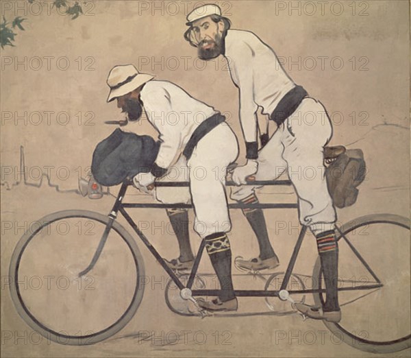 Casas, Ramon Casas et le père Romeu en tandem