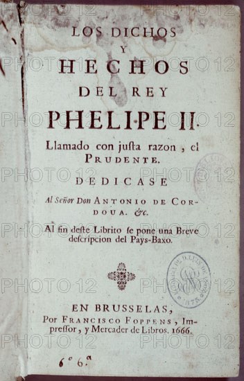 DICHIS Y HECHOS DE FELIPE II EL PRUDENTE
MADRID, BIBLIOTECA NACIONAL
MADRID
This image is not downloadable. Contact us for the high res.