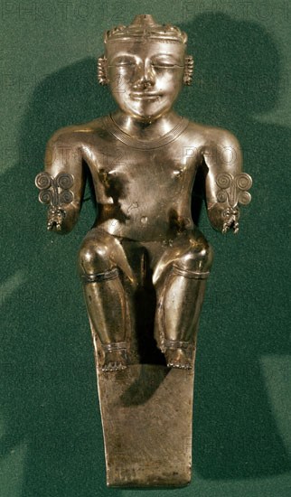 TESORO DE LOS QUIMBAYAS - FIGURA MASCULINA SEDENTE DE ORO - COLOMBIA - 200-1000 DC
MADRID, MUSEO DE AMERICA
MADRID