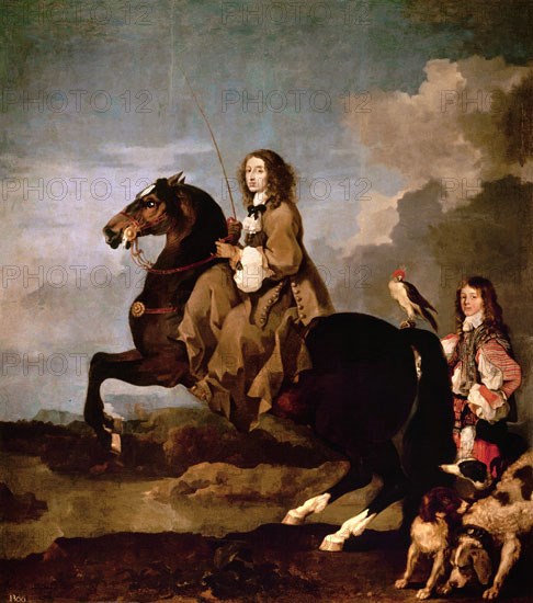 Bourdon, Christina of Sweden Riding a Horse