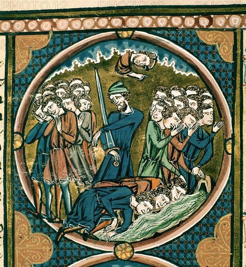 Bible of King Louis of France - Gedeon Winning Over Median