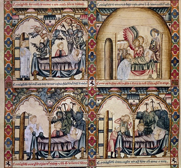 ALFONSO X EL SABIO 1221/84
MTI1-CANTIGA STA MARIA Nº 75-F 112R-RICO Y POBRE A LA HORA DE LA MUERTE-MINIATURA S XIII
SAN LORENZO DEL ESCORIAL, MONASTERIO-BIBLIOTECA
MADRID
This image is not downloadable. Contact us for the high res.