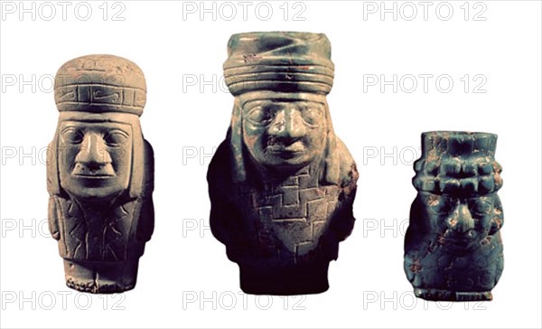 Turquoise Inca Figurines from Pikillacta (Cuzco)