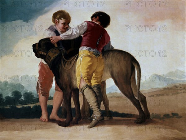 Goya, Deux garçons et un mâtin