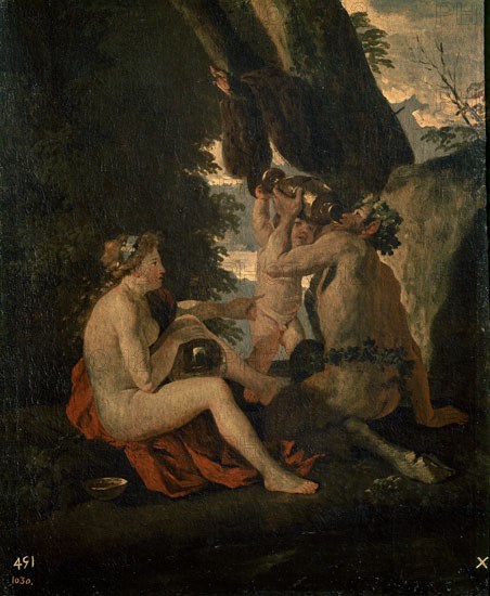 Poussin, Scène bachique