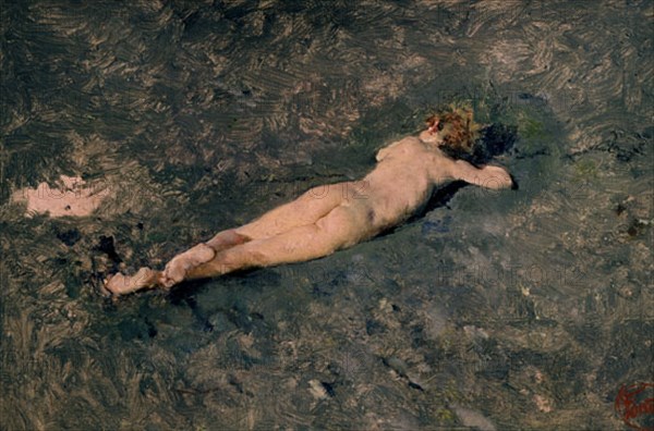 Fortuny, Nude on Portici Beach