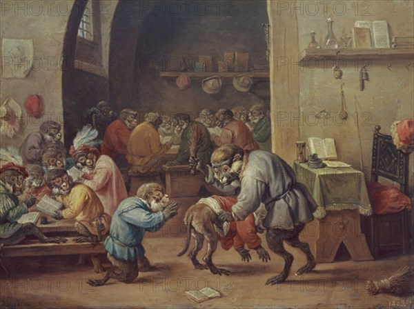 Teniers (le jeune), Ecole de singes