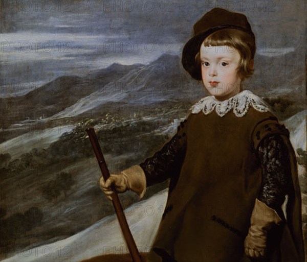 Velázquez, Portrait of prince Baltasar Charles, hunter (detail)