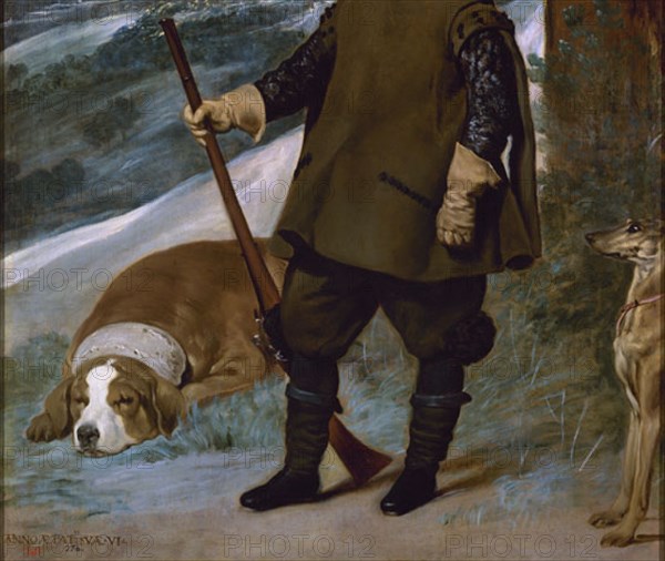 Velázquez, Portrait of prince Baltasar Charles, hunter (detail)