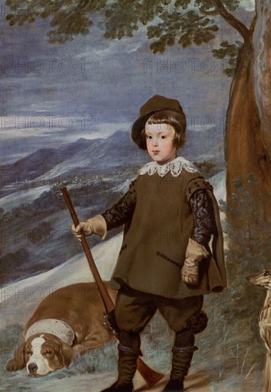 Velázquez, Portrait of prince Baltasar Charles, hunter (detail)