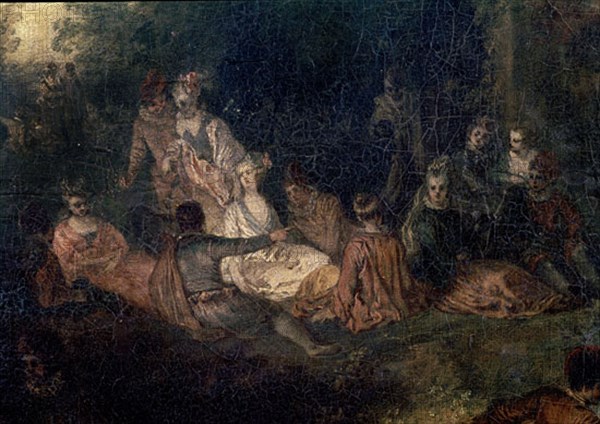 Watteau, Detail - A party in the park