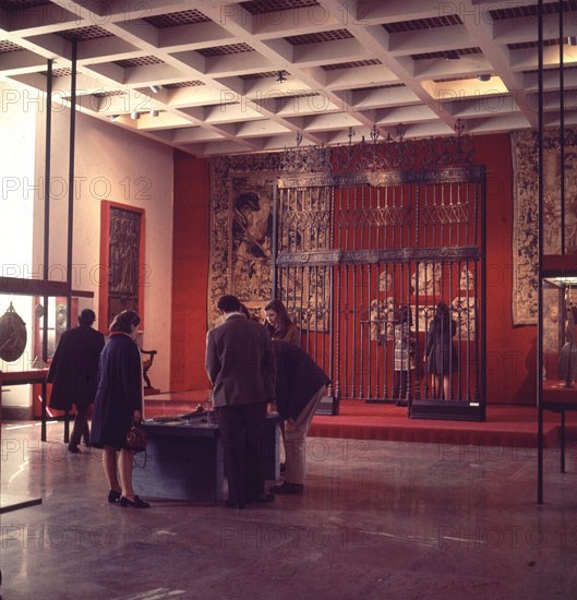 Exhibition hall with visitors