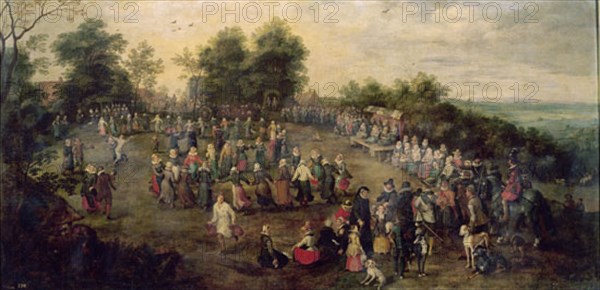 Jan Bruegel, Open-air dance before the archdukes