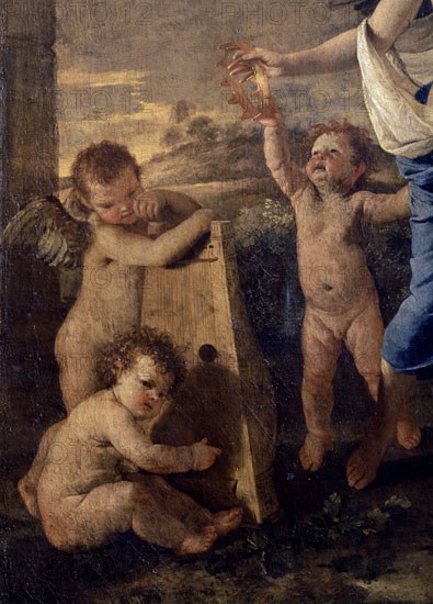 Poussin, Détail du Triomphe de David