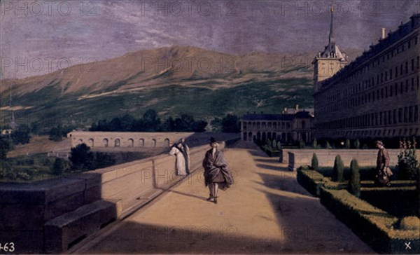 HOUASSE MICHEL-ANGEL 1680-1730
MONASTERIO DEL ESCORIAL JARDINES Y FACHADA DE PONIENTE - S XVIII - BARROCO FRANCES
MADRID, PALACIO MONCLOA
MADRID