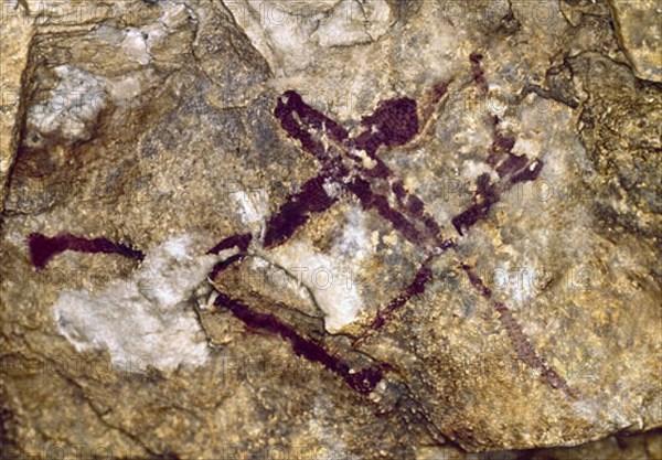 Rupestrian painting in the Barranco de La Valltorta