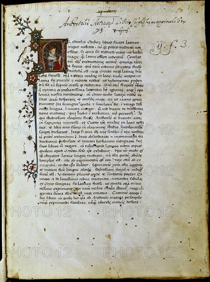 ARISTOTELES 384/322 AC
MS F-II-3-ARISTOTELIS ETHICORUM LIBRI.FOL 1.LEONARDO BRUNI
SAN LORENZO DEL ESCORIAL, MONASTERIO-BIBLIOTECA
MADRID