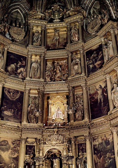 Detail from the great altarpiece of Guadalupe monastery