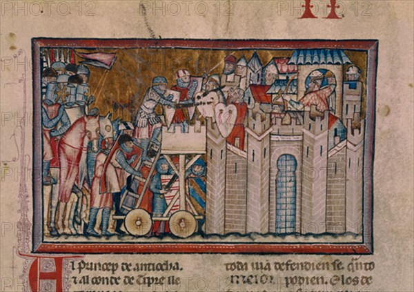 Great Conquest of Overseas - The Crusaders Attacking a Muslim Castle