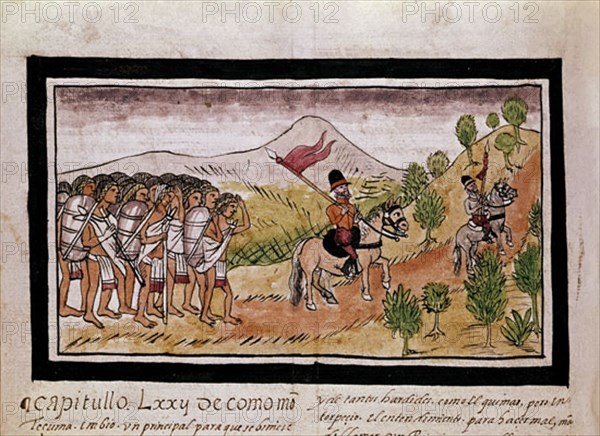 Duran, Hernan Cortés marchant vers Mexico
