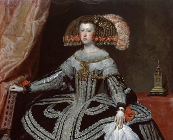 Velázquez, Queen Mariana of Austria (detail)