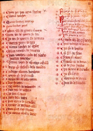 LIBRO DE LOS CABALLEROS DE LA ORDEN DE SANTIAGO - 1361 - FOLIO 18
BURGOS, ARCHIVO MUNICIPAL
BURGOS