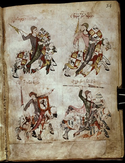 LIBRO DE LOS CABALLEROS DE LA ORDEN DE SANTIAGO - 1361 - FOLIO 34 - LOPEZ - GONZALEZ - GARCIA
BURGOS, ARCHIVO MUNICIPAL
BURGOS