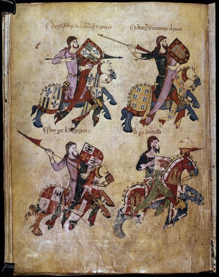 LIBRO DE LOS CABALLEROS DE LA ORDEN DE SANTIAGO - 1361 - FOLIO 34 V - GARCIA - CAMARGO - BARRAGAN -
BURGOS, ARCHIVO MUNICIPAL
BURGOS
