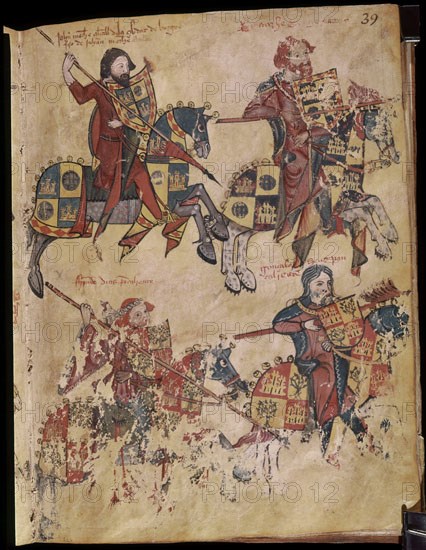LIBRO DE LOS CABALLEROS DE LA ORDEN DE SANTIAGO - 1361 - FOLIO 39 - MATHE - DIAZ PAN CALIENTE
BURGOS, ARCHIVO MUNICIPAL
BURGOS
